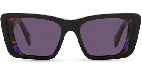 prada sunglasses price in paris|Prada 51mm rectangular sunglasses.